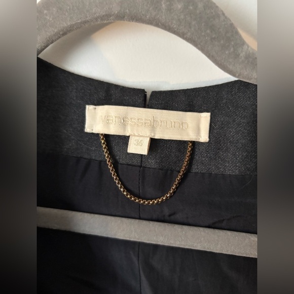 Vanessa Bruno | 100% Wool & Lambskin Mixed Media Longline Vest | Size 36 - Picture 4 of 8